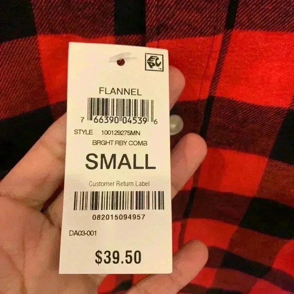 Mens Club Room Flannel S NWT -B2 - Picture 4 of 5